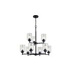 Lustre à 2 étages Kichler Winslow 44031BK 9-lumières 75W noir