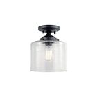 Plafonnier semi-encastré Kichler Winslow 44033BK 1-lumière 75W noir