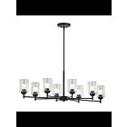 Lustre à 1 étage Kichler Winslow 44035BK 8-lumières 75W noir