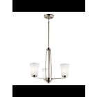 Lustre à 1 étage Kichler Tao 44050NI 3-lumières 75W nickel brossé