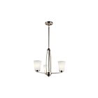 Lustre à 1 étage Kichler Tao 44050NI 3-lumières 75W nickel brossé