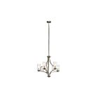 Lustre à 1 étage Kichler Vara 44072NI 5-lumières 60W nickel brossé
