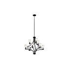 Lustre à 2 étages Kichler Vara 44073DBK 9-lumières 60W noir vieilli