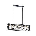 Lustre linéaire Kichler Moorgate 44082BK 7-lumières 75W noir