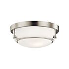 Plafonnier Kichler Belmont 44088NI 2-lumières 60W nickel brossé