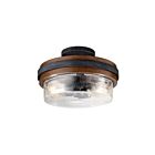 Plafonnier semi-encastré Kichler Grand 44100AUB 2-lumières 75W teint châtain