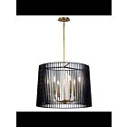Lustre rond Kichler Linara 44167BK 6-lumières 60W noir