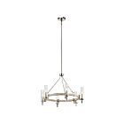 Lustre à 1 étage Kichler Telan 44284WWW 6-lumières 40W bois blanc délavé