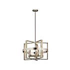 Lustre à 1 étage Kichler Peyton 44290WWW 5-lumières 60W bois blanc délavé