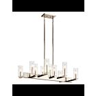 Lustre linéaire Kichler Cleara 44316PN 10-lumières 60W nickel poli