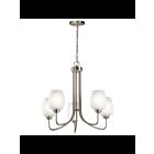 Lustre à 1 étage Kichler Valserrano 44377NI 5-lumières 75W nickel brossé