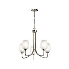 Lustre à 1 étage Kichler Valserrano 44377NI 5-lumières 75W nickel brossé