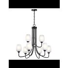 Lustre à 2 étages Kichler Valserrano 44378BK 9-lumières 75W noir