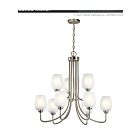 Lustre à 2 étages Kichler Valserrano 44378NI 9-lumières 75W nickel brossé