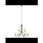 Lustre à 2 étages Kichler Valserrano 44378NICS 9-lumières 75W nickel brossé