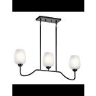 Lustre linéaire Kichler Valserrano 44379BK 3-lumières 75W noir