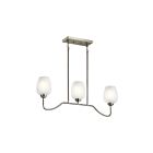 Lustre linéaire Kichler Valserrano 44379NI 3-lumières 75W nickel brossé