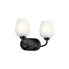 Luminaire de vanité Kichler Valserrano 45128BK 2-lumières 75W noir