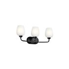 Luminaire de vanité Kichler Valserrano 45129BK 3-lumières 75W noir