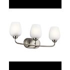 Luminaire de vanité Kichler Valserrano 45129NI 3-lumières 75W nickel brossé