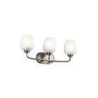 Luminaire de vanité Kichler Valserrano 45129NI 3-lumières 75W nickel brossé