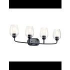 Luminaire de vanité Kichler Valserrano 45130BKCS 4-lumières 75W noir