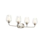 Luminaire de vanité Kichler Valserrano 45130NICS 4-lumières 75W nickel brossé