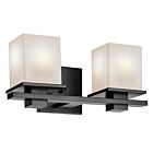 Kichler 45150BK Tully 2-Lumières 200W Noir Lumière de Vanité