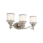 Luminaire de vanité Kichler Lacey 45283AP 3-lumières 60W étain antique