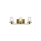 Luminaire de vanité Kichler Alton 45297NBR 3-lumières 100W laiton naturel