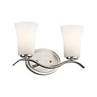 Luminaire de vanité Kichler Armida 45375NI 2-lumières 100W nickel brossé