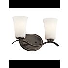 Luminaire de vanité à LED Kichler Armida 45375OZL18 2-lumières 10W vieux bronze