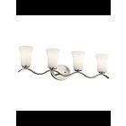 Luminaire de vanité à LED Kichler Armida 45377NIL18 4-lumières 10W nickel brossé