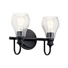 Luminaire de vanité Kichler Greenbrier 45391BK 2-lumières 100W noir
