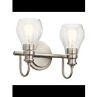 Luminaire de vanité Kichler Greenbrier 45391NI 2-lumières 100W nickel brossé