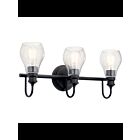 Luminaire de vanité Kichler Greenbrier 45392BK 3-lumières 100W noir