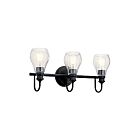 Luminaire de vanité Kichler Greenbrier 45392BK 3-lumières 100W noir