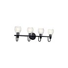 Luminaire de vanité Kichler Greenbrier 45393BK 4-lumières 100W noir