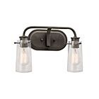 Luminaire de vanité Kichler Braelyn 45458OZ 2-lumières 60W vieux bronze