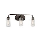 Luminaire de vanité Kichler Braelyn 45459OZ 3-lumières 60W vieux bronze