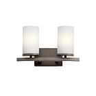Luminaire de vanité Kichler Crosby 45496OZ 2-lumières 100W vieux bronze