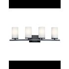 Luminaire de vanité Kichler Crosby 45498BK 4-lumières 100W noir