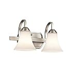 Luminaire de vanité Kichler Keiran 45512NI 2-lumières 100W nickel brossé