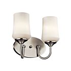 Luminaire de vanité Kichler Aubrey 45569NI 2-lumières 100W nickel brossé