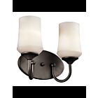 Luminaire de vanité à LED Kichler Aubrey 45569OZL18 2-lumières 10W vieux bronze