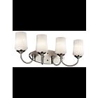 Luminaire de vanité Kichler Aubrey 45571NI 4-lumières 100W nickel brossé