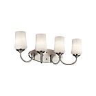 Luminaire de vanité Kichler Aubrey 45571NI 4-lumières 100W nickel brossé