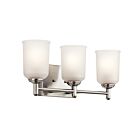 Luminaire de vanité Kichler Shailene 45574NI 3-lumières 100W nickel brossé