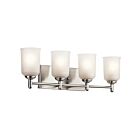 Luminaire de vanité Kichler Shailene 45575NI 4-lumières 100W nickel brossé