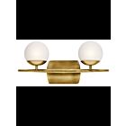 Luminaire de vanité Kichler Jasper 45581NBR 2-lumières 50W laiton naturel